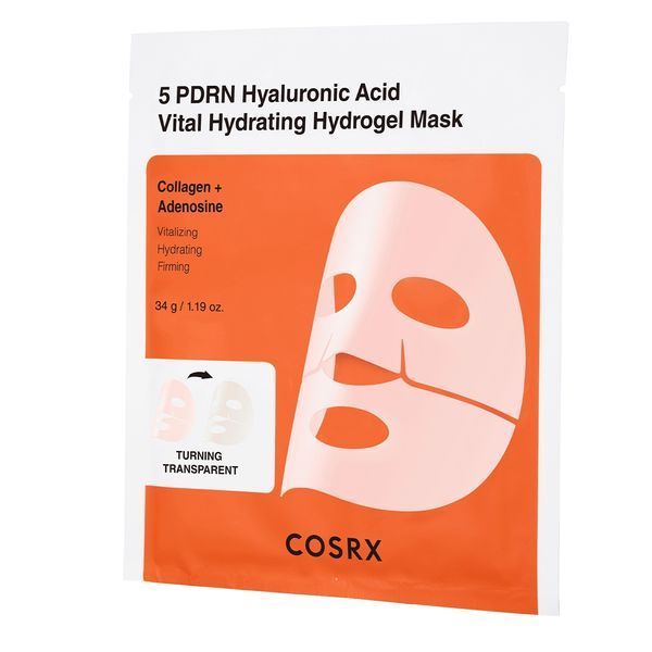 COSRX - 5 PDRN Hyaluronic Acid Vital Hydrating Hydrogel Mask - Набір зволожувальних гідрогелевих масок - 34g x 3шт фото
