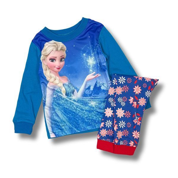 Пижама детская с Эльзой Frozen, Синій, 100см фото