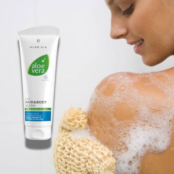Шампунь для волосся та тіла 2в1 Aloe Vera (ALOE VIA) LR Health and Beauty, 250 мл фото