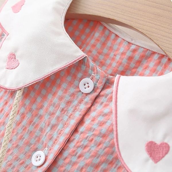 Платье детское Diana Textile с белым воротником и сумкой, Розовый, 110 см фото