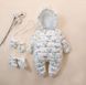 Дитячий яскравий комбінезон з рукавичками та шкарпетками Baby (Білий 100см) фото