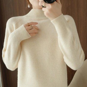 Жіночий гольф однотонний з коміром під горло S Бежевий (а3452) фото