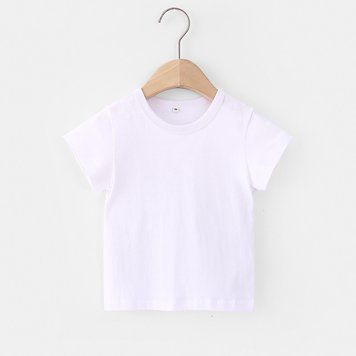 Футболка дитяча однотонна Kids Basic Білий 100см 13241 фото