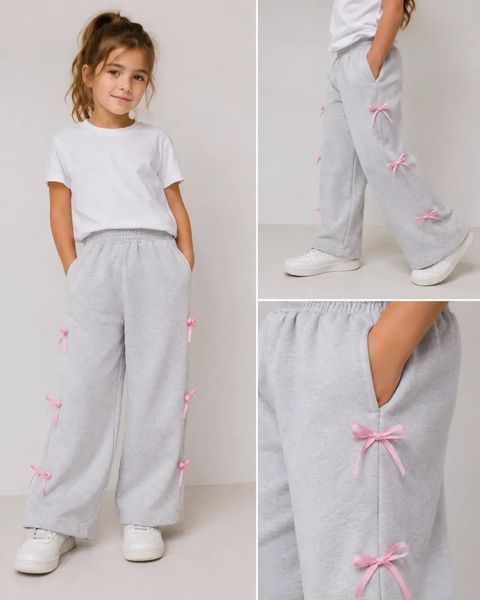 Штани дитячі палаццо Banty Alwair Kids Світло-сірий 140см 81105 фото