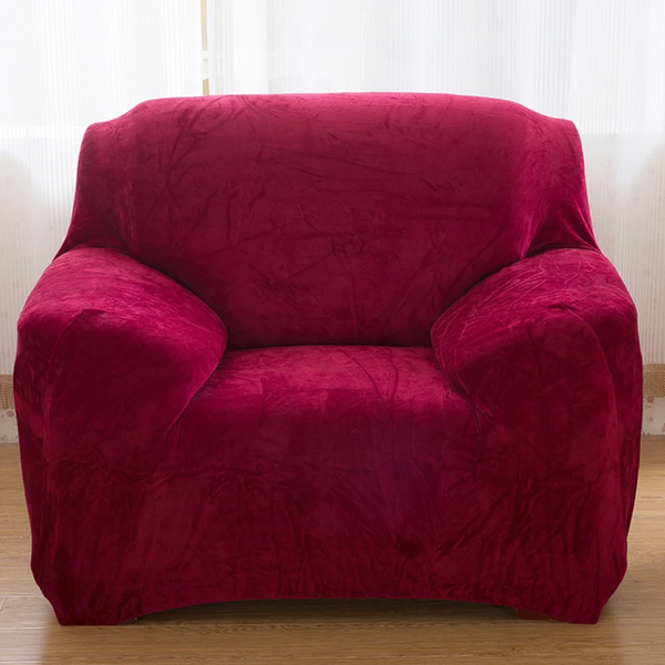 Захисний чохол на крісло Diana Textile Plush Velvet, бордовий фото