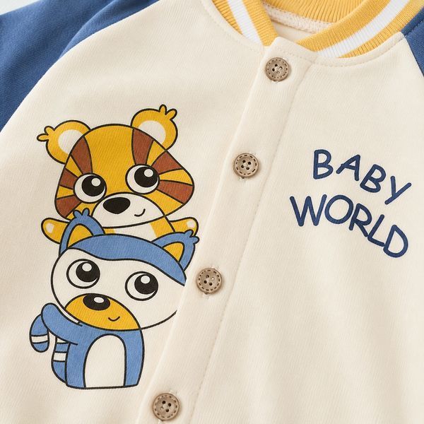 Бомбер дитячий зі звірятами Baby World, 110см, Синій фото