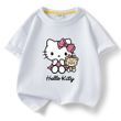Футболка для дівчинки з принтом Hello Kitty, Білий з принтом, 100 см