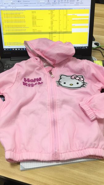 Ветровка детская Hello Kitty 120см Розовый (4854) фото