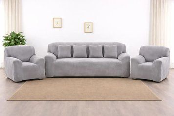 Набір велюрових чохлів на 4-місний диван + 2 крісла Diana Textile фото