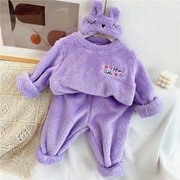 Пижама детская махровая Hello Mimi (Бузковий 110см) фото