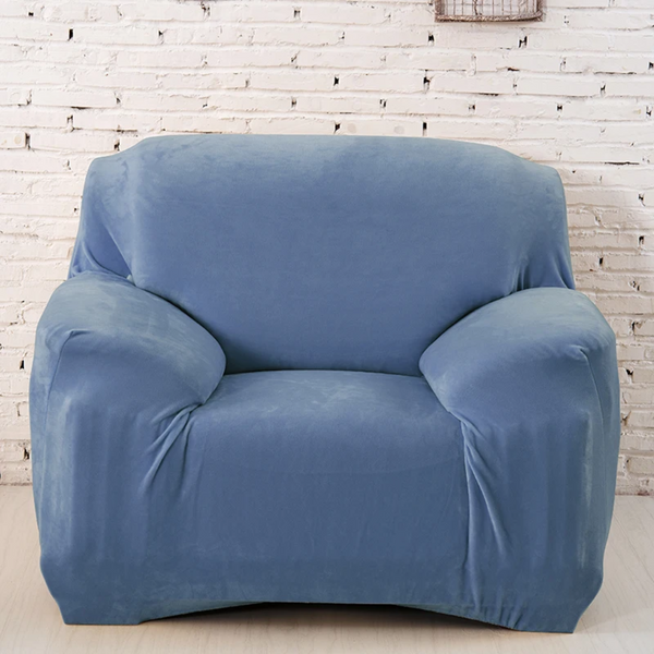 Захисний чохол на крісло Diana Textile Plush Velvet, блакитний фото