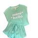 Літній костюм для дівчинки шорти і футболка-безрукавка, М'ятний, 110 см фото