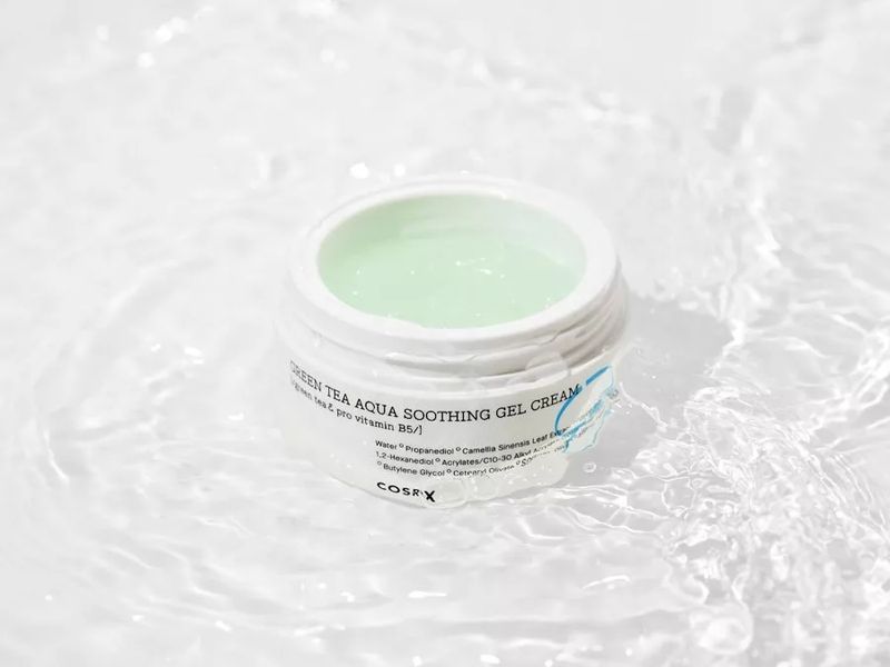 Cosrx - Hydrium Green Tea Aqua Soothing Gel Cream - Заспокійливий крем з екстрактом зеленого чаю - 50ml фото