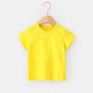 Футболка дитяча однотонна Kids Basic Жовтий 80см 13241 фото