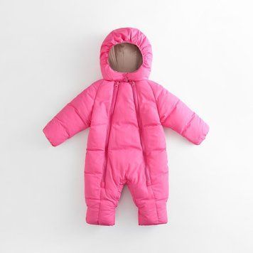 Комбінезон дитячий з двома блискавками 73см Малиновий (9859) фото