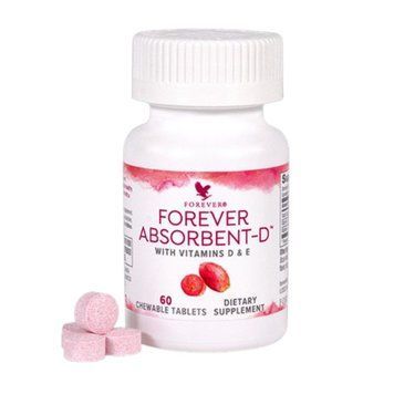 Форевер Абсорбент-D (Forever Absorbent D) 800 МО 60 жувальних таблеток, 60 пігулок фото