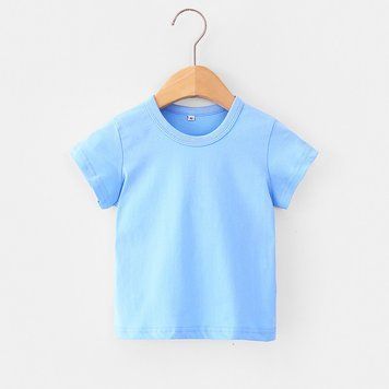 Футболка дитяча однотонна Kids Basic Блакитний 110см 13241 фото