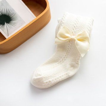 Дитячі колготки Baby з бантиком (Білий 4-6 років) фото