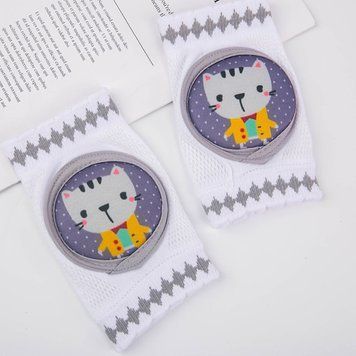 Наколінники дитячі з тваринками (Сірий 0-3 роки) фото