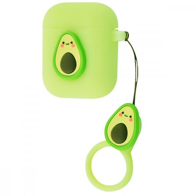 Чохол для AirPods зелений з авокадо фото