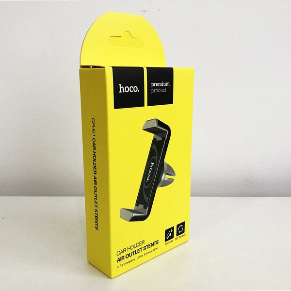 Автодержатель для телефону Hoco CPH01 Mobile Holder for car outlet. Колір чорний фото