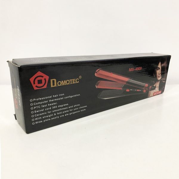 Плойка гофре 2 в 1 Domotec MS-4909, чорно-червоний фото