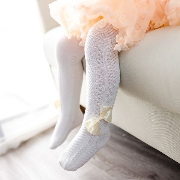 Дитячі колготки Baby з бантиком (Білий 4-6 років) фото