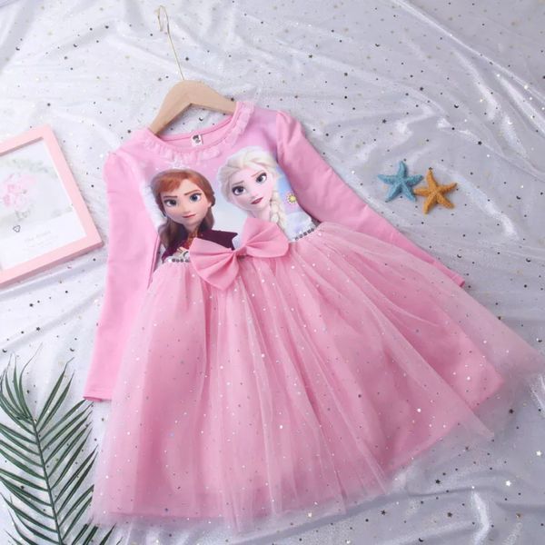 Сукня дитяча з фатиновою спідницею Frozen Princess (Рожевий 110см) фото