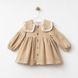 Дитяча святкова сукня з квадратним коміром, довгими рукавами, Wondress Baby, Бежевий, 80 см W1055-12м-80см-беж фото 4