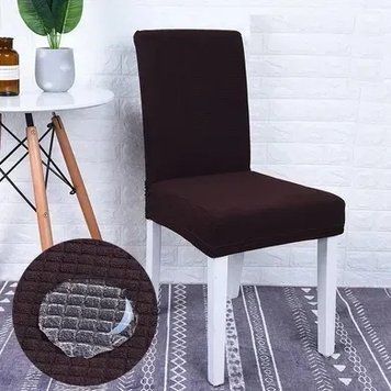 Чохол на кухонний стілець трикотаж-жатка Homytex Водовідштовхувальний фото