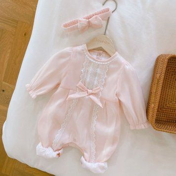 Чоловічок дитячий з мереживами та пов'язкою ZYTZ.Kids Рожевий 66см 11897 фото