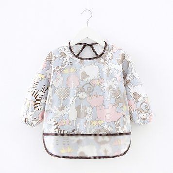 Слюнявчик дитячий водовідштовхуючий с довгим рукавом (Фіолетовий 100см) фото