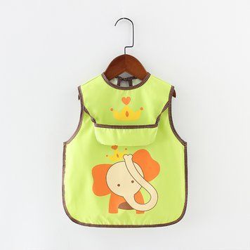 Слюнявчик детский со зверьками Cute (Салатовый 110см) фото