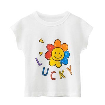 Футболка дитяча Lucky (Білий 120см) фото