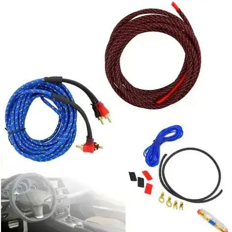 Набір проводів AWG/RCA для встановлення саббуфера KIT 10GA/C011 фото