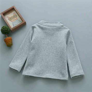 Дитячий однотонний теплий гольф Baby Basic (Сірий 130см) фото