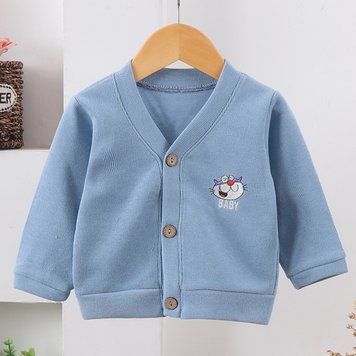 Дитячий однотонний кардиган Baby (Блакитний 120см) фото