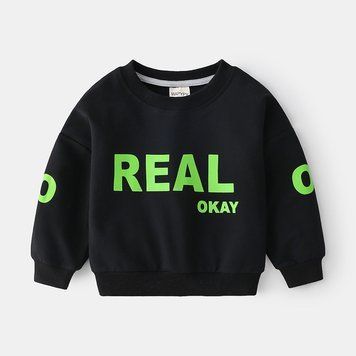 Свитшот детский однотонный Real Okay (Черный 140см) фото