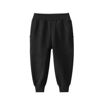 Спортивні Штани дитячі однотонні 27kids Basic (Чорний 110см) фото