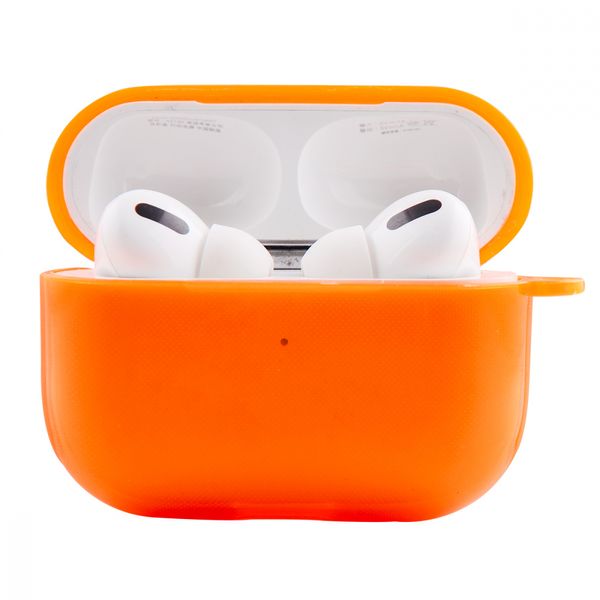 Чехол для Apple AirPods Pro силиконовый ярко-оранжевый фото