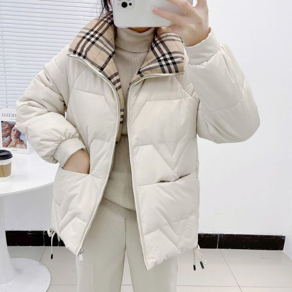 Жіноча куртка з квітчастим підкладом M Молочний (а4029) фото