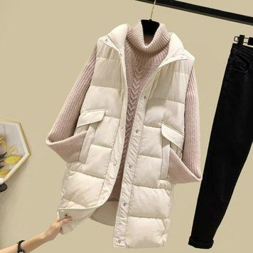 Жилетка жіноча подовжена з поясом ззаду S Молочний (а3465) фото