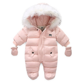 Комбинезон детский с мехом внутри (Розовый 66см) фото