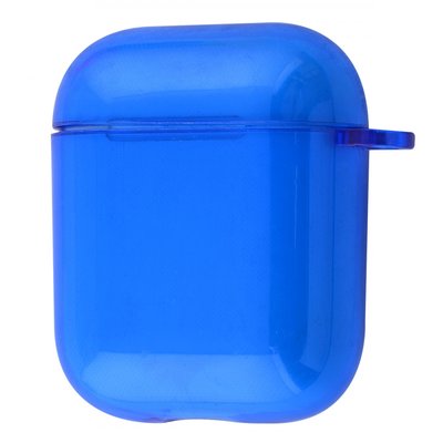 Чохол для AirPods силіконовий яскраво-синій фото