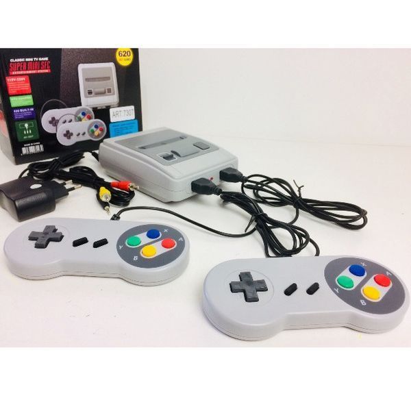 Ретро игровая консоль приставка 620 игр Game Box Dendy Super Mini с 2 джойстиками фото
