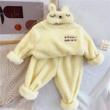 Пижама детская махровая Hello Mimi (Жовтий 110см) фото