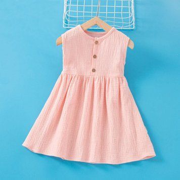Сукня дитяча муслінова Baby Basic (Розовый 130см) фото