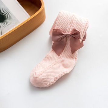 Дитячі колготки Baby з бантиком (Рожевий 2-4 роки) фото