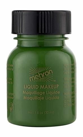 MEHRON Жидкая краска для грима Liquid Makeup Green (Зеленый), 30 мл фото