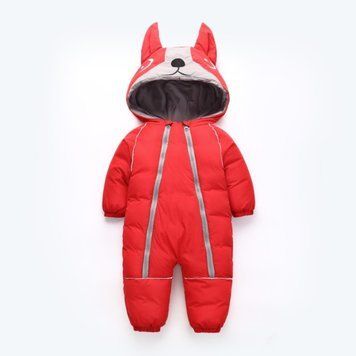 Комбінезон дитячий з двома застібками 80см Червоний (9759) фото